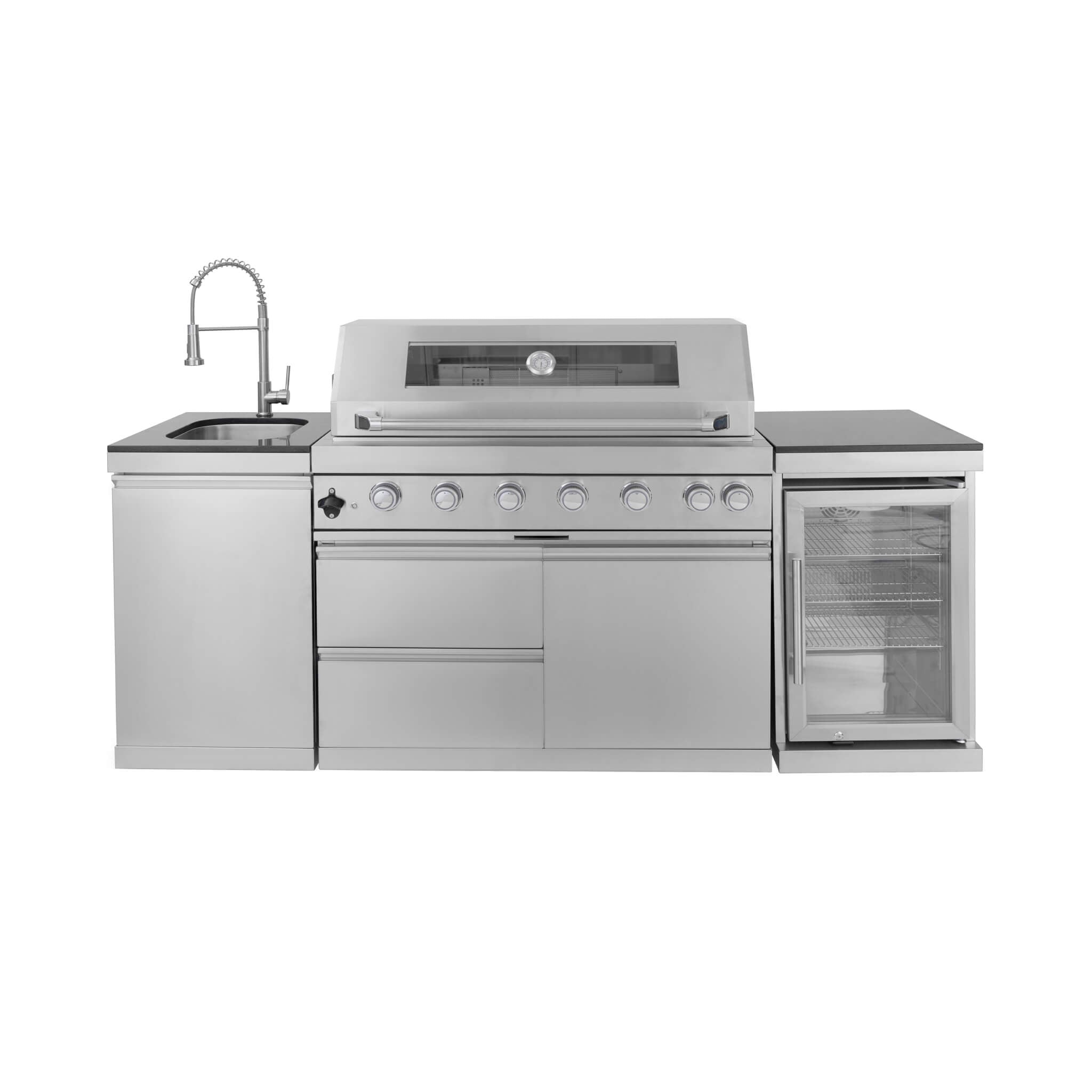Castelle Flame Stainless Steel Outdoor BBQ Kitchen Island