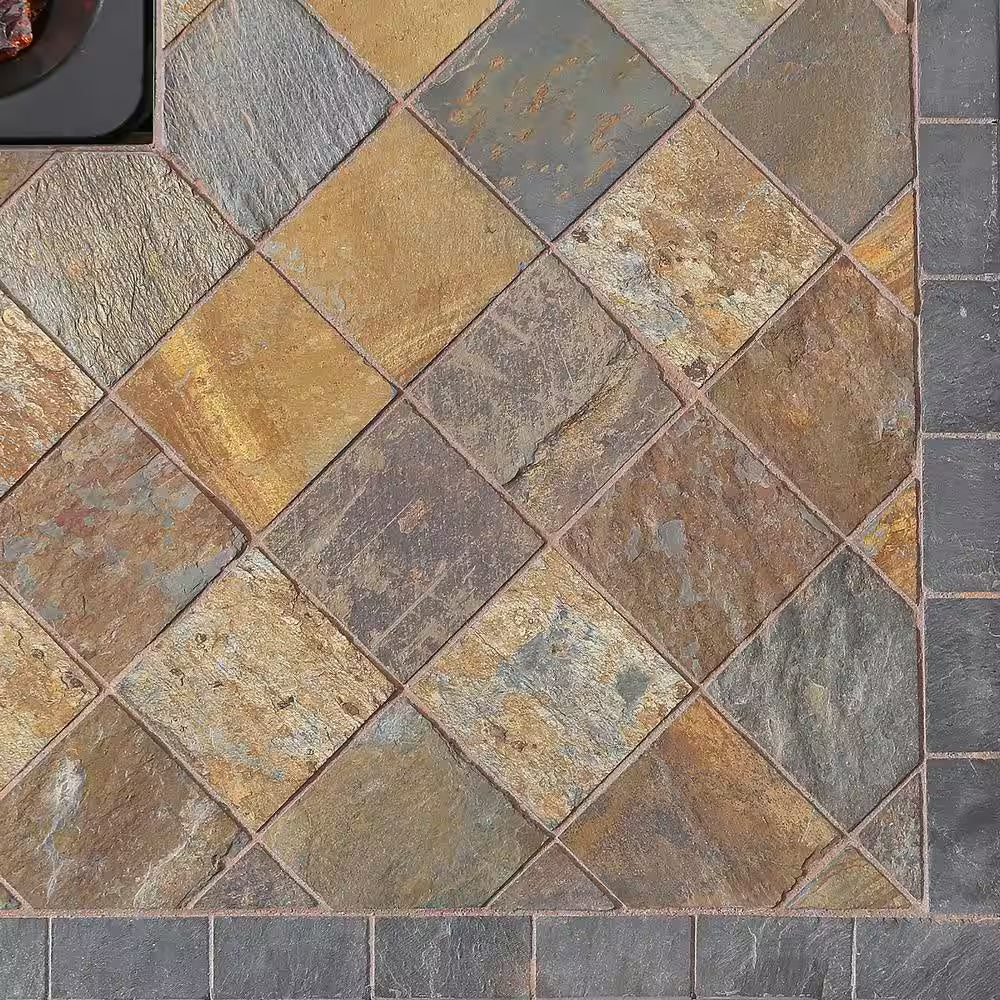 The Elizabeth 42 In. W X 22.5 In. H Square Tile/Marble Mantel LP Gas Outdoor Fire Pit