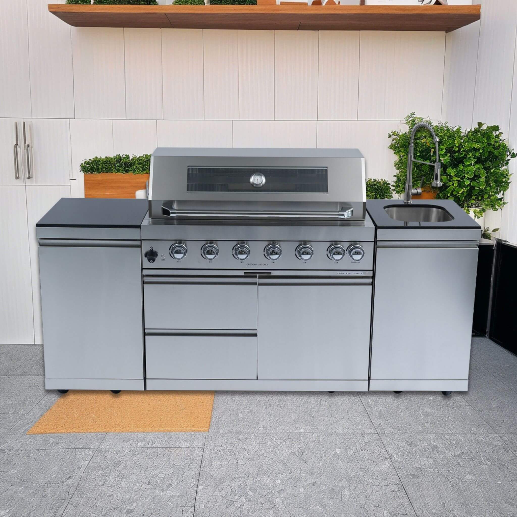 Castelle Flame Outdoor BBQ Kitchen Island