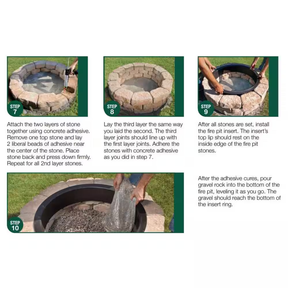 Weston 52 In. X 12 In. Cotswold Mist Wood Fuel Fire Pit Kit