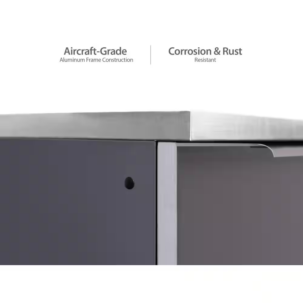 Slate Gray 3-Piece Outdoor Kitchen Cabinet Set