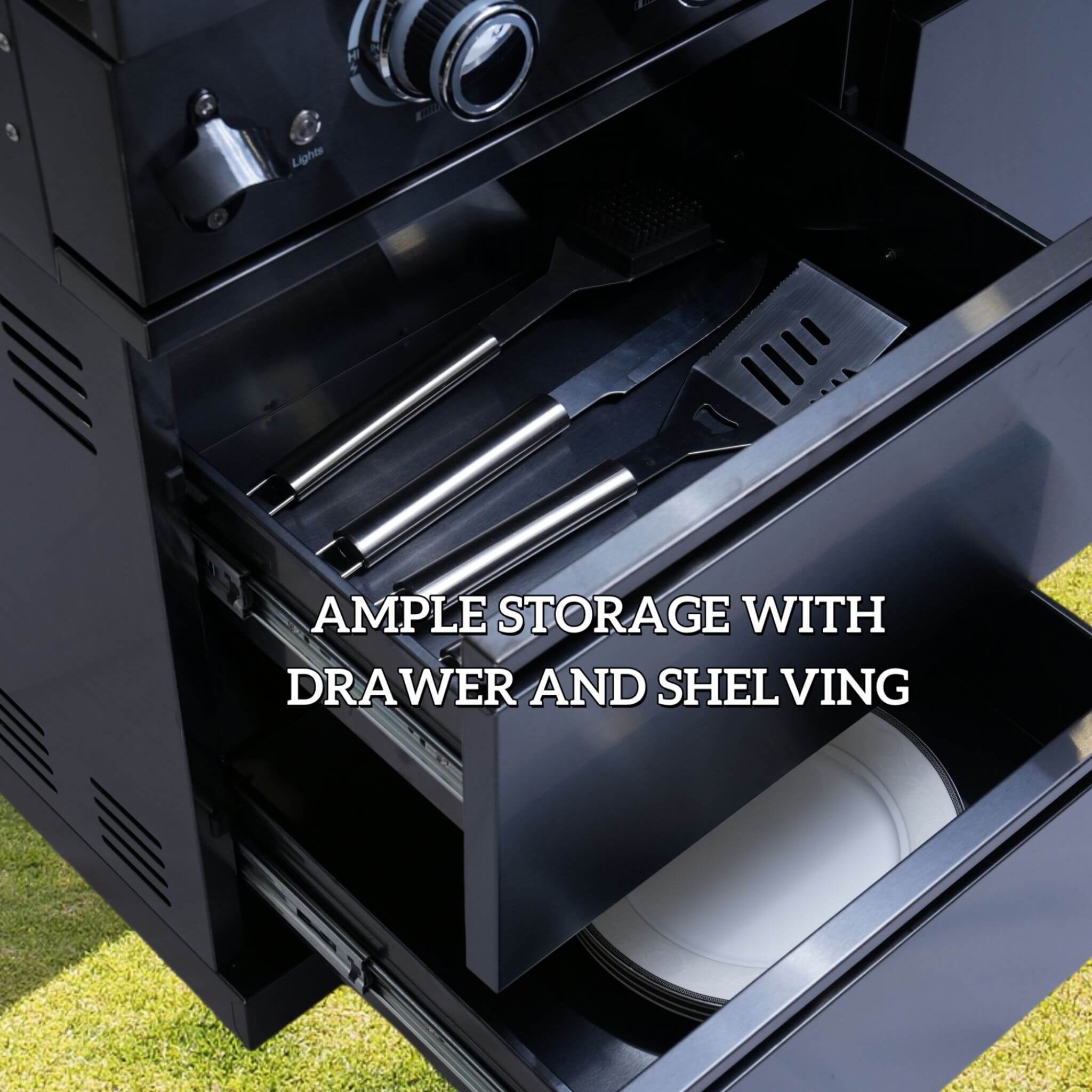 Castelle Flame Stainless Steel Outdoor BBQ Kitchen Island