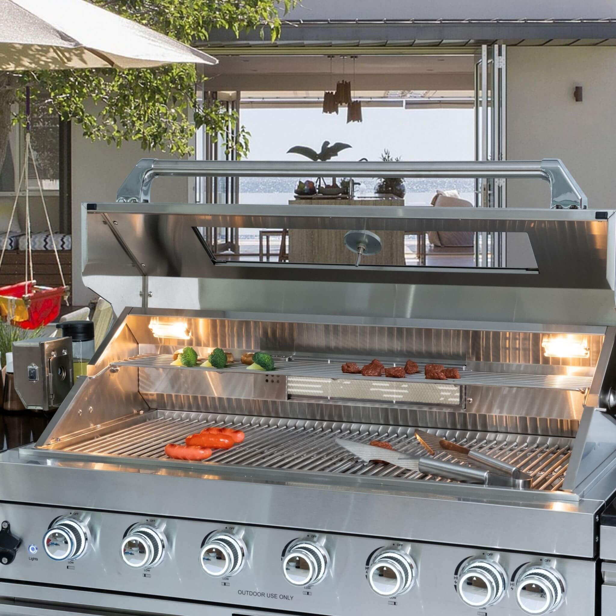Castelle Flame Stainless Steel Outdoor BBQ Kitchen Island
