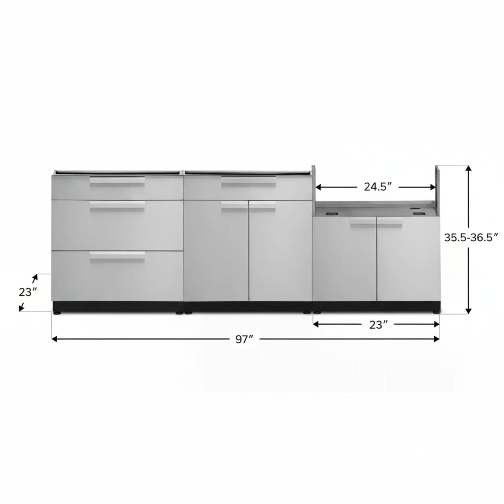 NewAge Outdoor Kitchen Stainless Steel 3 Piece Set