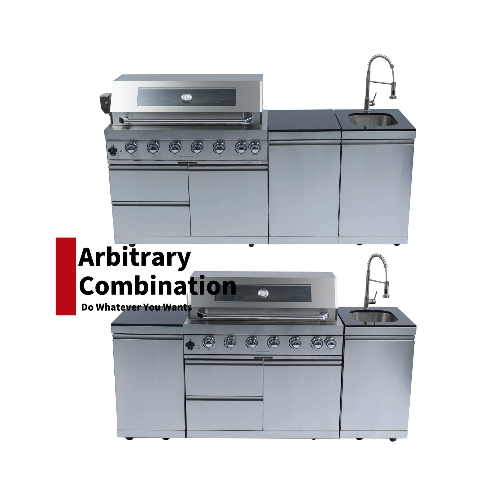 Castelle Flame Outdoor BBQ Kitchen Island