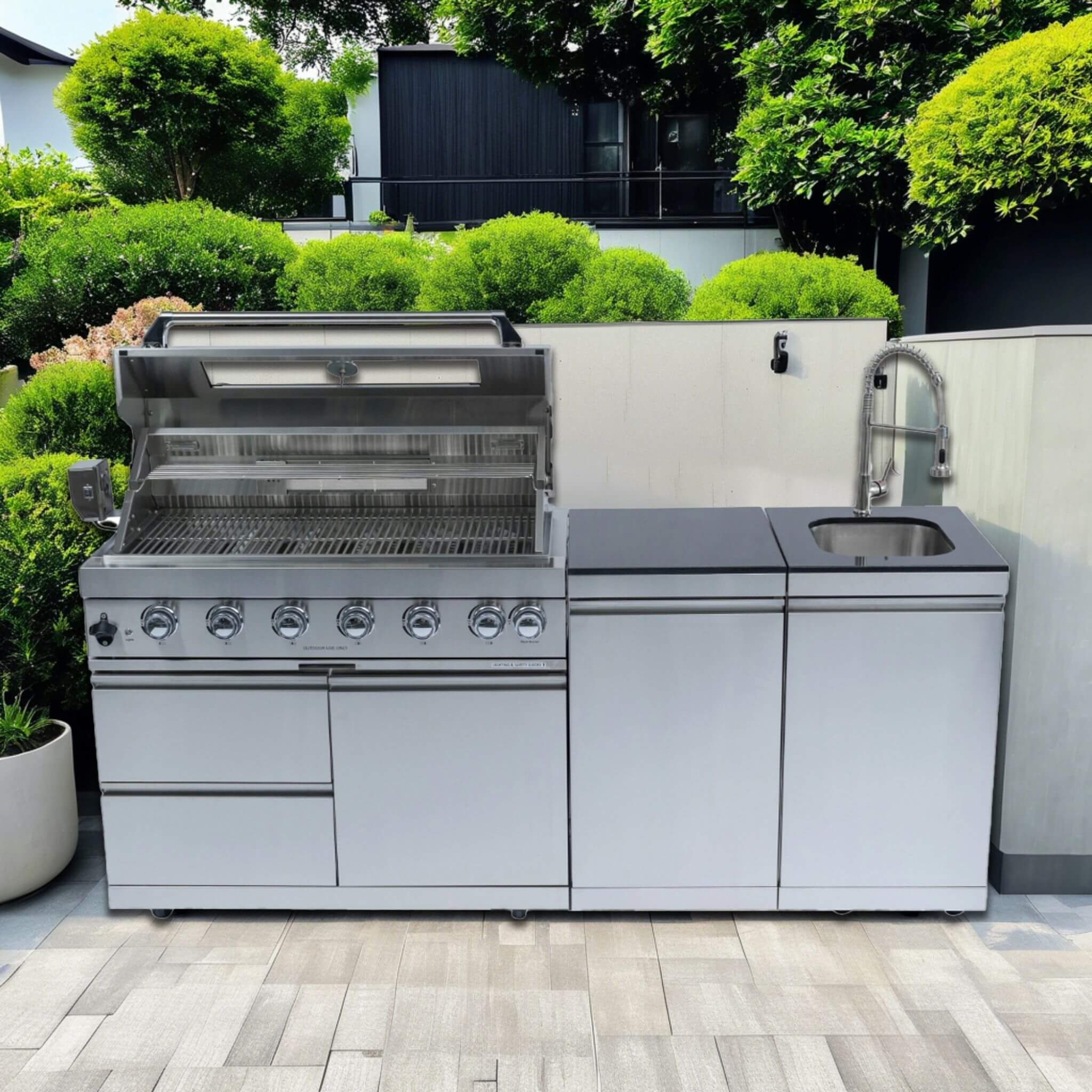 Castelle Flame Outdoor BBQ Kitchen Island
