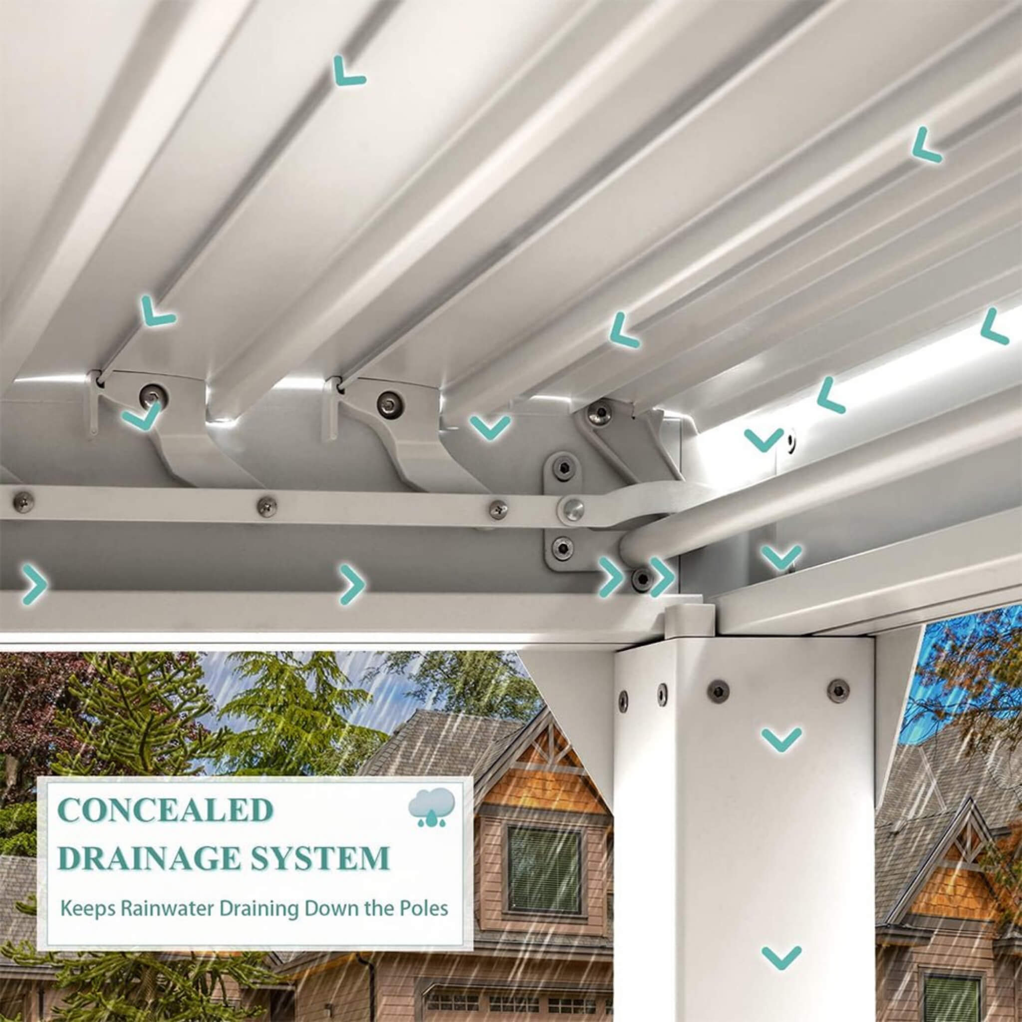Alora Hardtop Louvered Pergola
