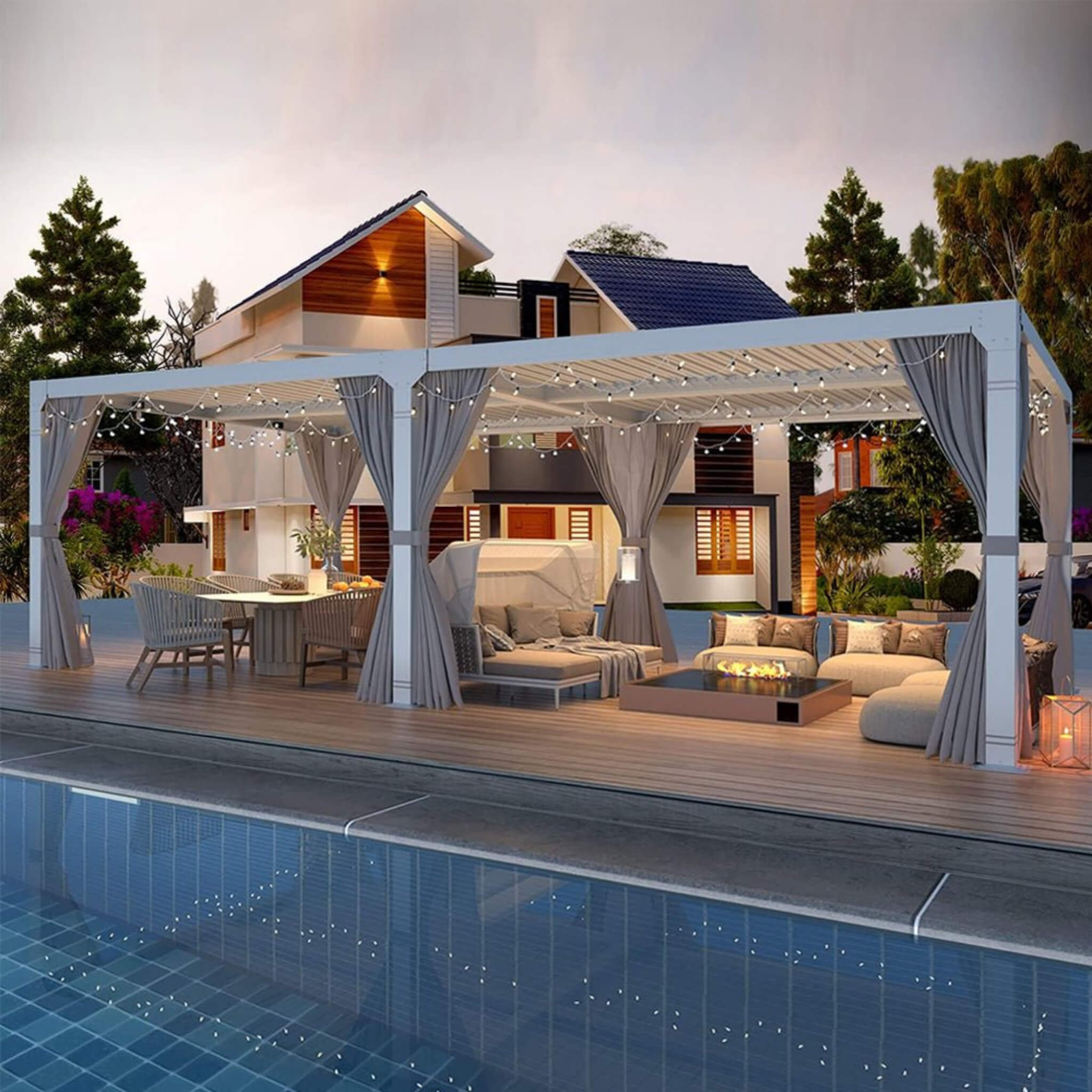 Alora Hardtop Louvered Pergola