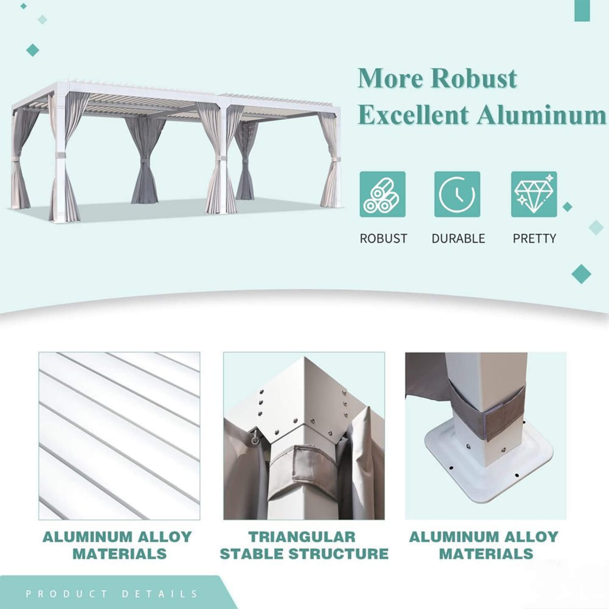 Alora Hardtop Louvered Pergola